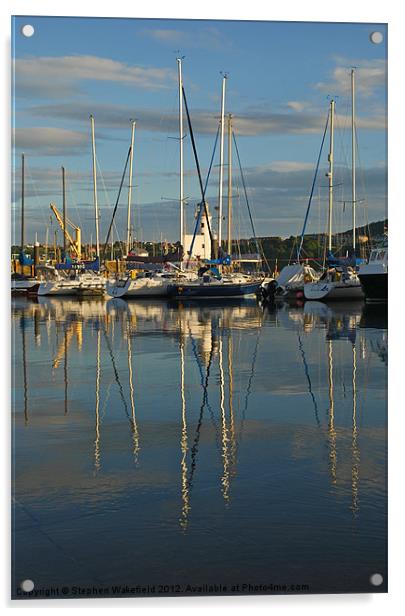 Harbour Reflections Acrylic by Stephen Wakefield