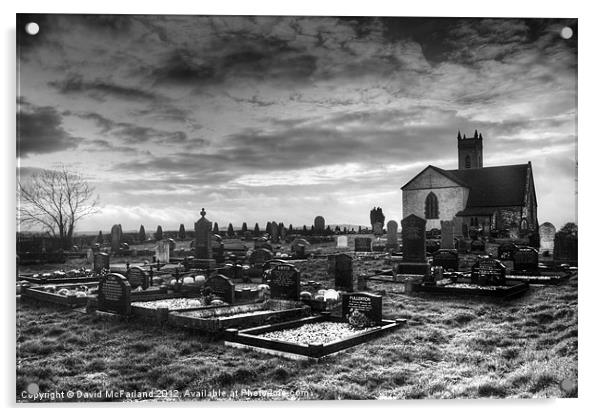 Crossdernot Church, Pomeroy Acrylic by David McFarland