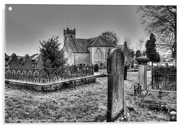 Crossdernot Parish Church Acrylic by David McFarland