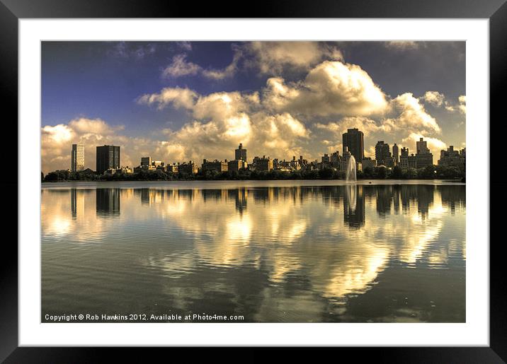East Side Reflections Framed Mounted Print by Rob Hawkins