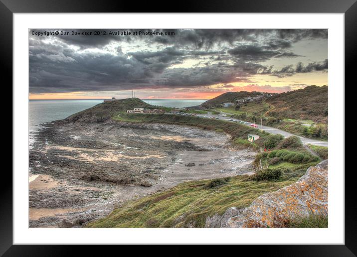 Bracelet Bay HDR Sunset Framed Mounted Print by Dan Davidson