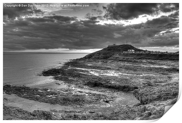 Bracelet Bay Black and White Print by Dan Davidson