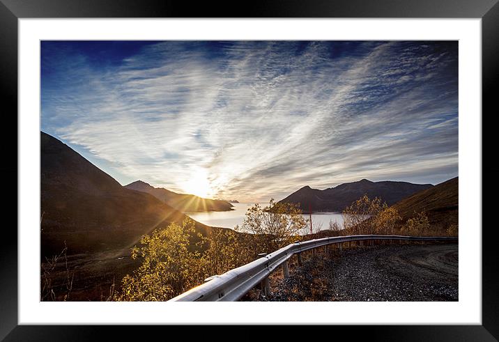Norway Sunset Framed Mounted Print by jordan whipps