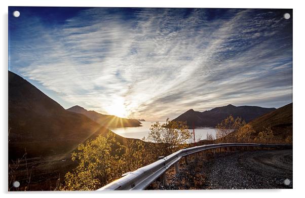 Norway Sunset Acrylic by jordan whipps