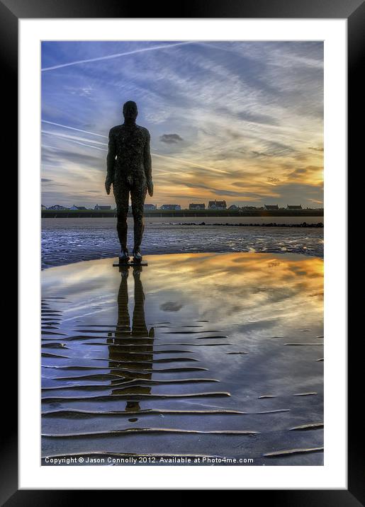 Another Place, Crosby beach Framed Mounted Print by Jason Connolly
