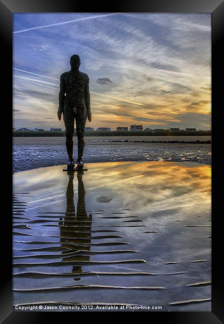 Another Place, Crosby beach Framed Print by Jason Connolly
