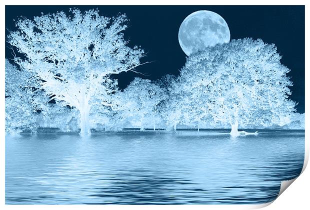 Blue Moon landscape Print by David French