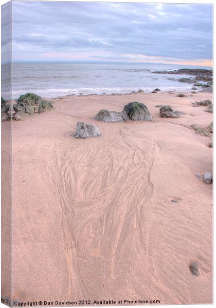 Bracelet Bay Sand trails Canvas Print by Dan Davidson