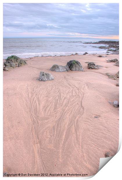 Bracelet Bay Sand trails Print by Dan Davidson