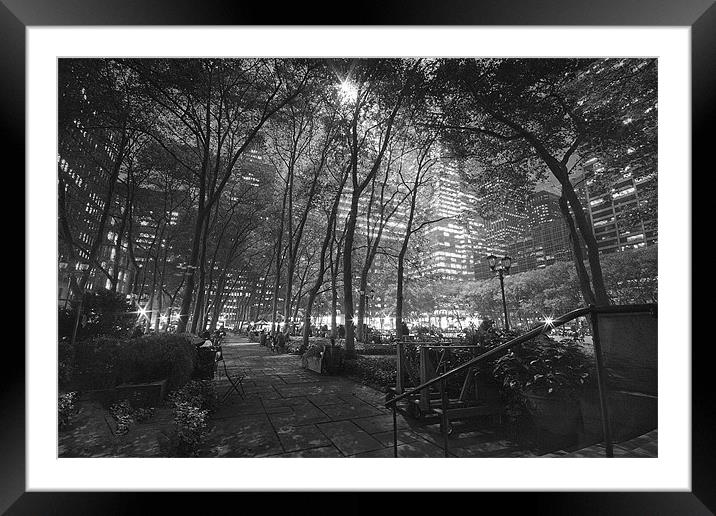 Bryant Park, New York City Framed Mounted Print by K7 Photography