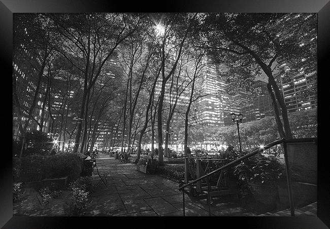 Bryant Park, New York City Framed Print by K7 Photography