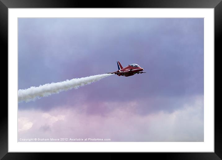 Aerobatic jet plane Framed Mounted Print by Graham Moore