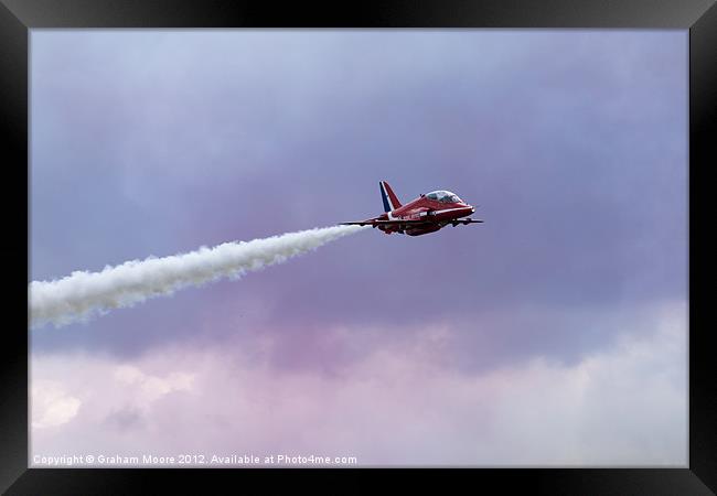 Aerobatic jet plane Framed Print by Graham Moore