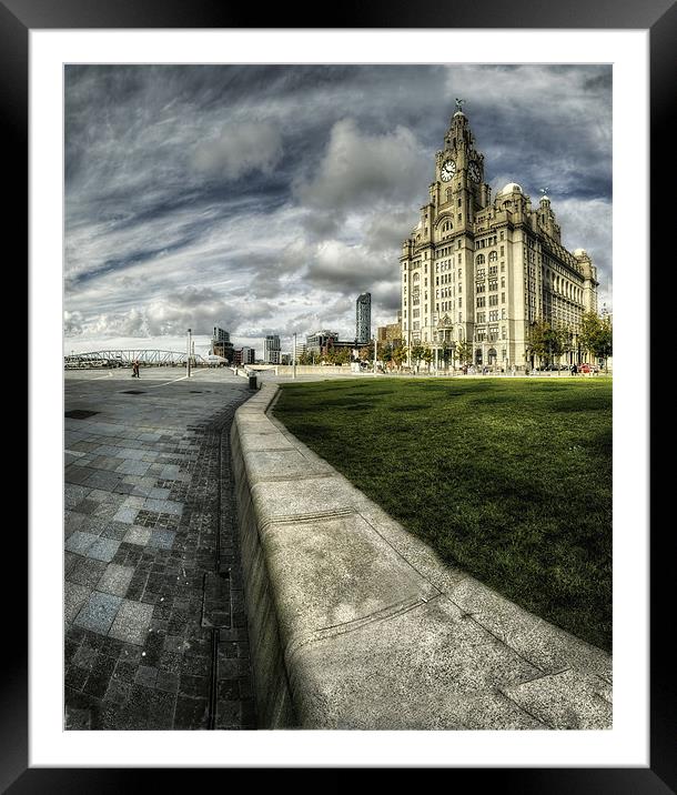 LIVER BUILDING AND WATERFRONT Framed Mounted Print by Shaun Dickinson