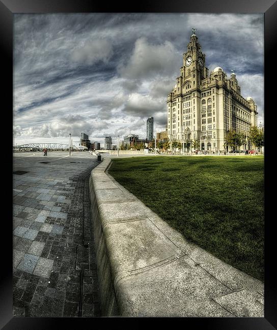 LIVER BUILDING AND WATERFRONT Framed Print by Shaun Dickinson
