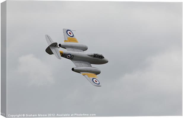 Vintage Gloster Meteor Canvas Print by Graham Moore