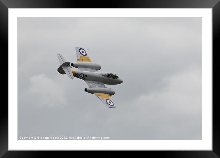 Vintage Gloster Meteor Framed Mounted Print by Graham Moore