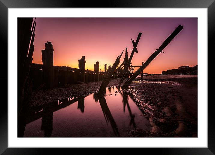 Jagged Iron at Happisburgh Framed Mounted Print by Stephen Mole