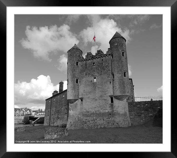 Enniskillen Castle Flag Framed Mounted Print by John McCoubrey