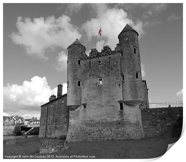 Enniskillen Castle Flag Print by John McCoubrey