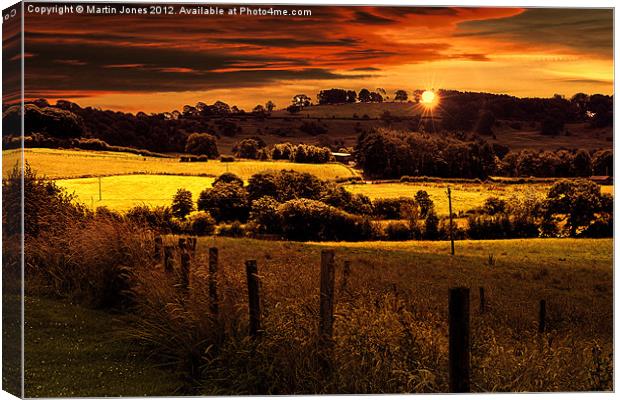 Sunset over the Howardian Hills Canvas Print by K7 Photography