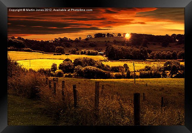 Sunset over the Howardian Hills Framed Print by K7 Photography
