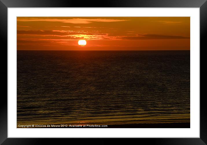 The Sunset Framed Mounted Print by Vinicios de Moura