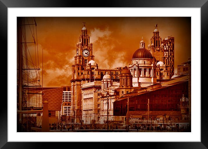 liverpools three graces Framed Mounted Print by sue davies