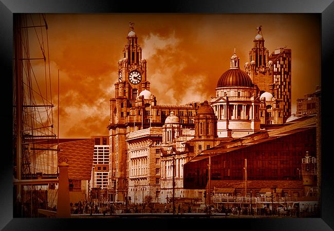 liverpools three graces Framed Print by sue davies