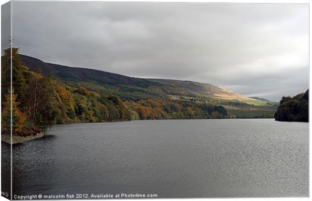 VALEHOUSE RESERVOIR Canvas Print by malcolm fish