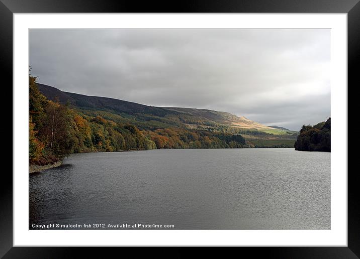 VALEHOUSE RESERVOIR Framed Mounted Print by malcolm fish