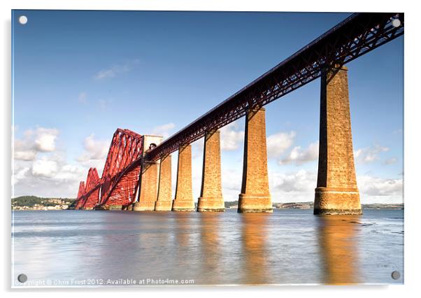 Forth Bridge Reflections Acrylic by Chris Frost