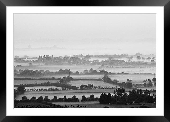 Autumn Mist Framed Mounted Print by Graham Custance