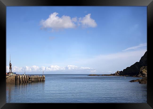 Ilfracombe Harbour Entrance Framed Print by Mike Gorton