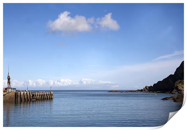 Ilfracombe Harbour Entrance Print by Mike Gorton