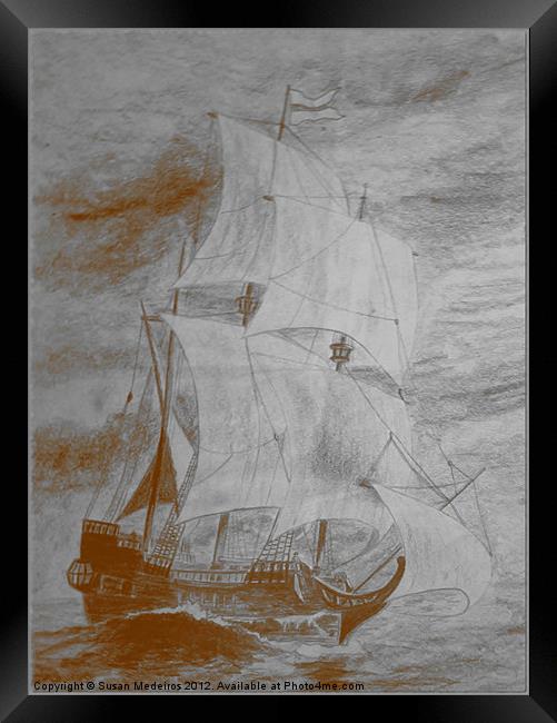 Sailing The High Seas Framed Print by Susan Medeiros