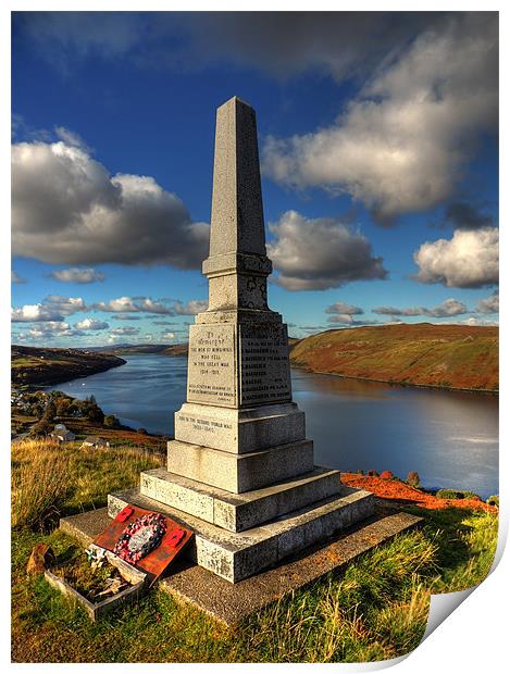 Skye War Memorial Print by Mark Pritchard
