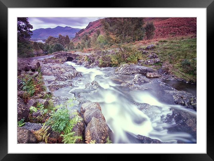 Ashness bridge Framed Mounted Print by mike Davies