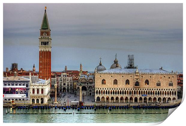 Morning Light in Piazza San Marco Print by Tom Gomez