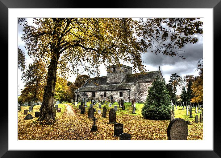 Autumn Church, St Michaels Barton Framed Mounted Print by Gavin Wilson