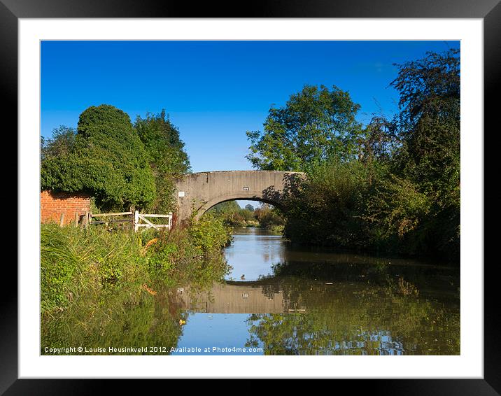 Peaceful Oxford Union Canal Framed Mounted Print by Louise Heusinkveld