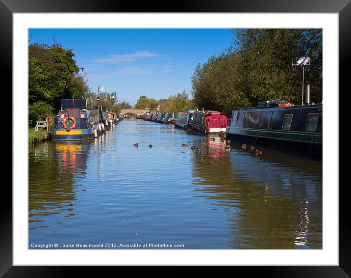 The Oxford Union Canal at Heyford Wharf Framed Mounted Print by Louise Heusinkveld