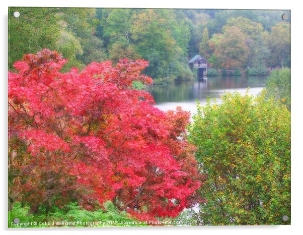 The Boathouse At Winkworth Arboretum Acrylic by Colin Williams Photography