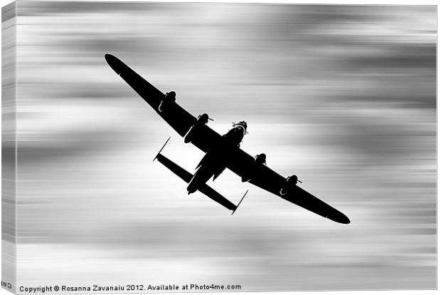 Lancaster Sillouette. Canvas Print by Rosanna Zavanaiu