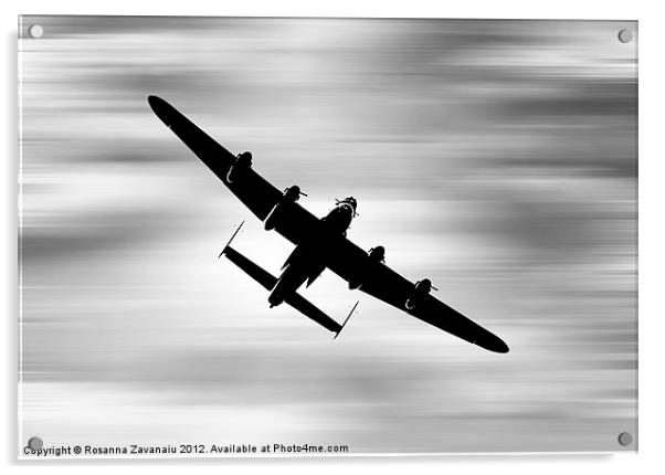 Lancaster Sillouette. Acrylic by Rosanna Zavanaiu