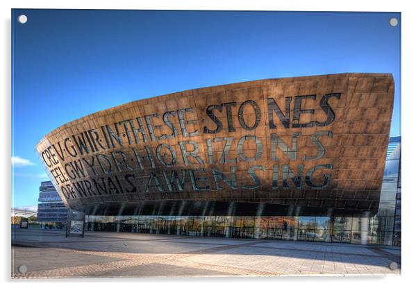 Wales Millennium Centre 3 Acrylic by Steve Purnell