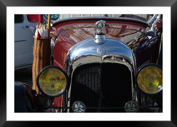 Detail of a vintage car 3 Framed Mounted Print by Jose Manuel Espigares Garc