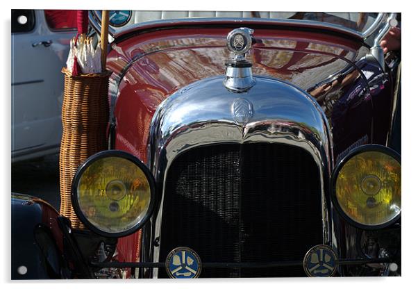 Detail of a vintage car 3 Acrylic by Jose Manuel Espigares Garc
