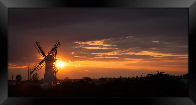 Horsey Sunset Framed Print by Simon Wrigglesworth