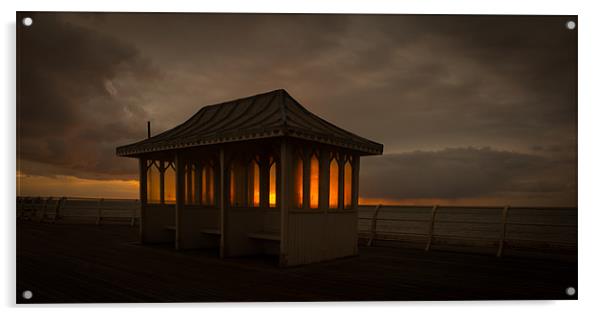 Cromer Pier Sunrise Acrylic by Simon Wrigglesworth